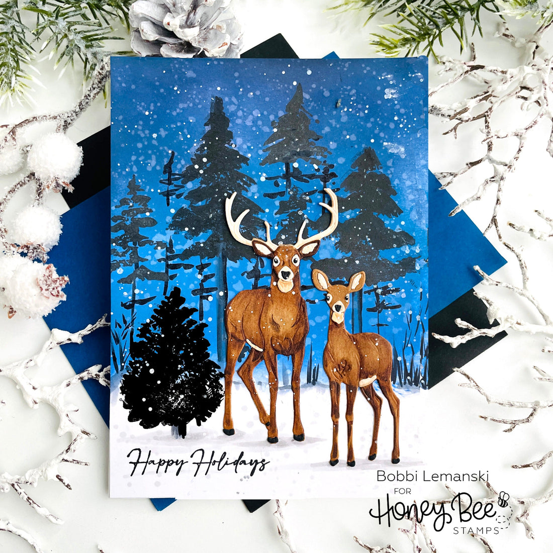 Holiday Wishes Inspiration Week: Deer - Honey Bee Stamps