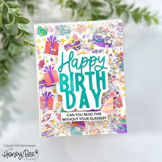 It's A Party -- Stencils and A Shaker Card - Honey Bee Stamps