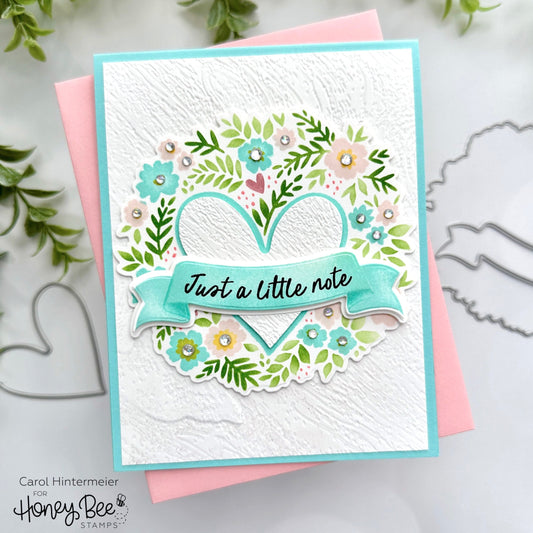 Just A Little Note - Coloring With Stencils - Honey Bee Stamps