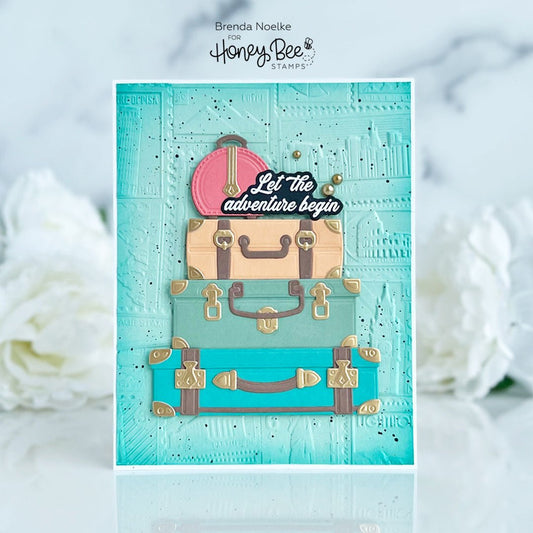 Let the Adventure Begin - Lovely Layers: Small Suitcases - Honey Bee Stamps