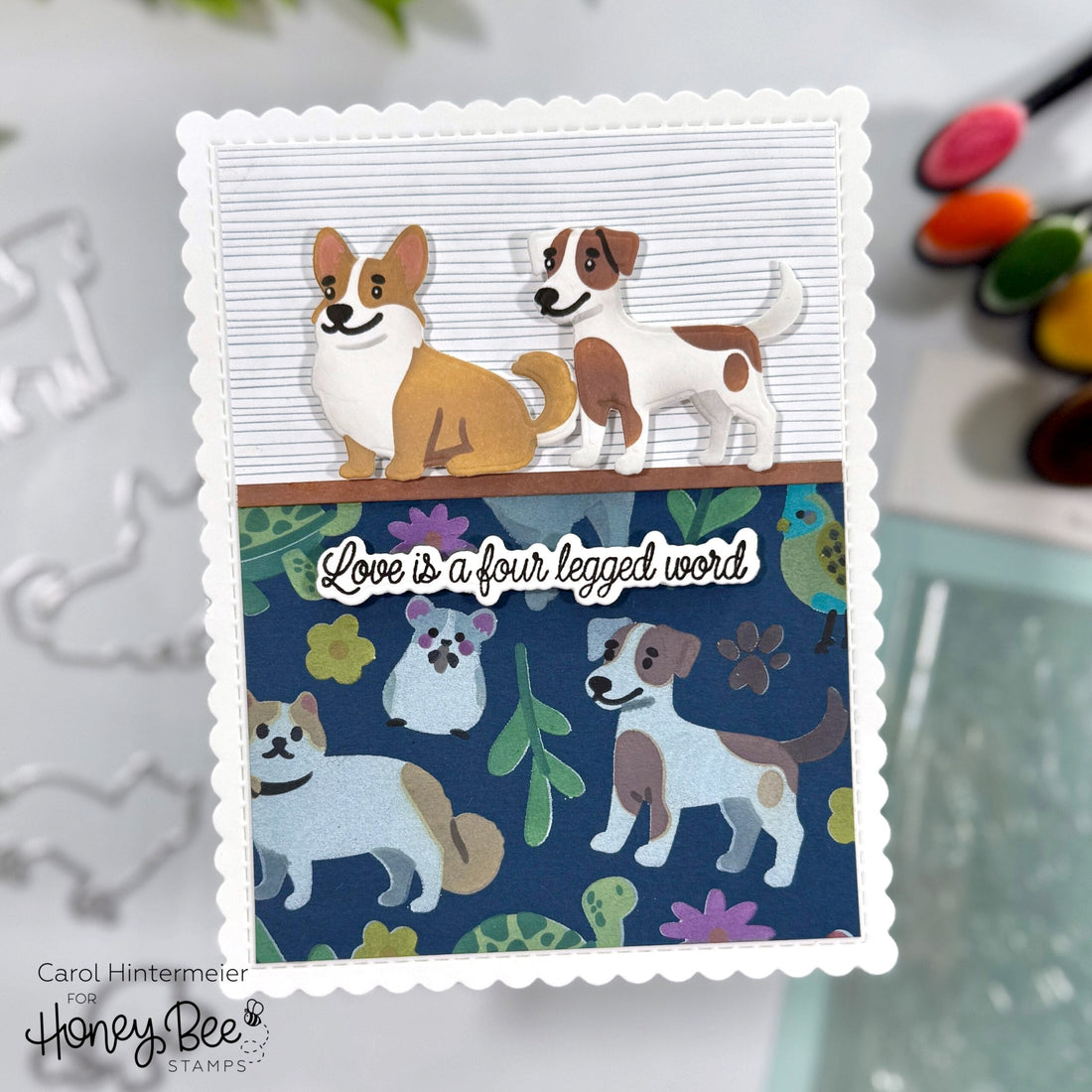 Love Is A Four Legged Word--Stencils &amp; Die Cuts - Honey Bee Stamps
