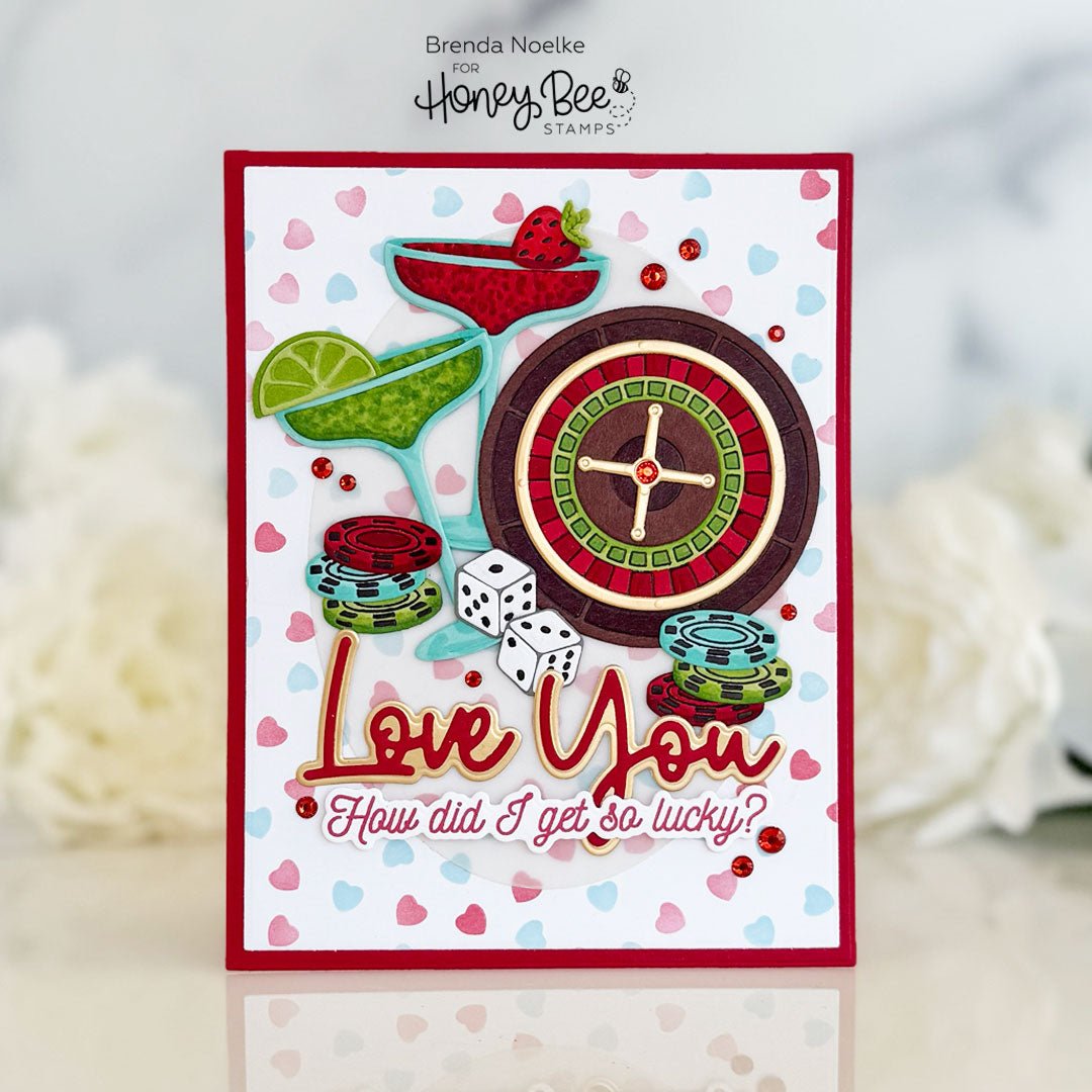 Love You - How Did I Get So Lucky? - Honey Bee Stamps
