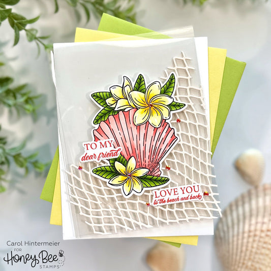Love You To The Beach &amp; Back - A Clear Acetate Card - Honey Bee Stamps