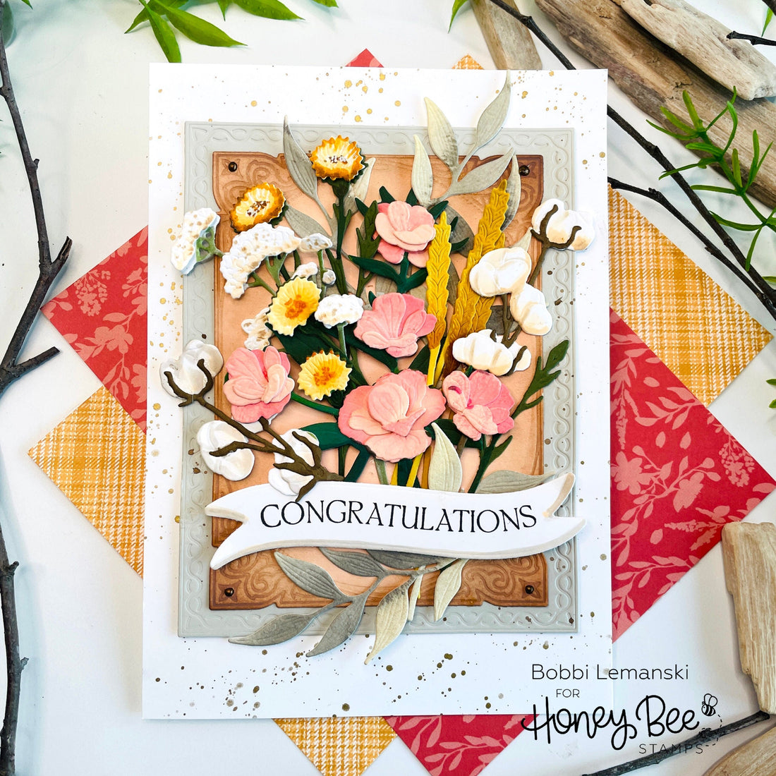 Lovely Layers of Autumn Florals - Honey Bee Stamps