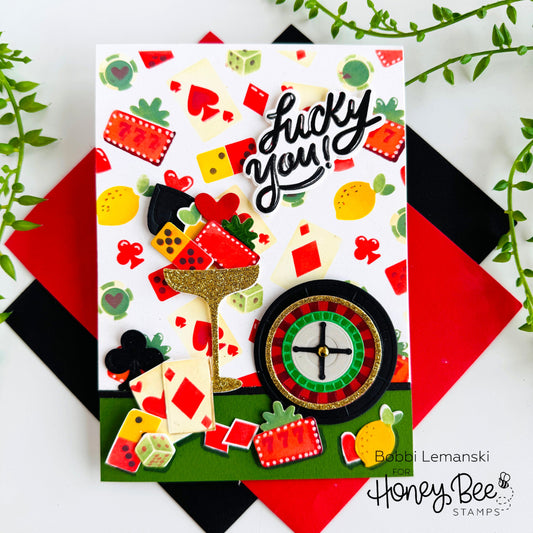 "Lucky You" Interactive Card - Honey Bee Stamps