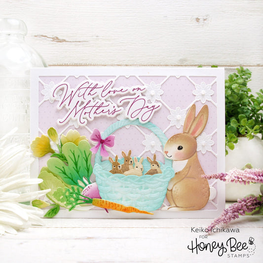 Mother's Day Card with Bunnies - Honey Bee Stamps