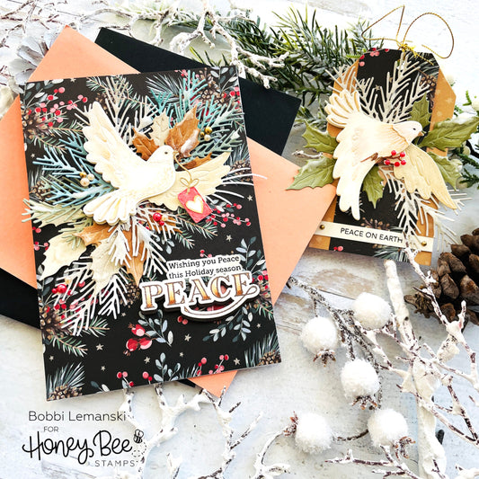 Peace on Earth With Doves - Honey Bee Stamps