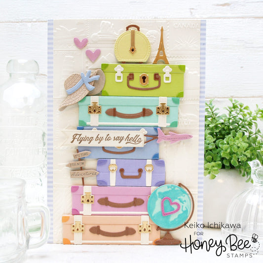 Rainbow Suitcase Card - Honey Bee Stamps