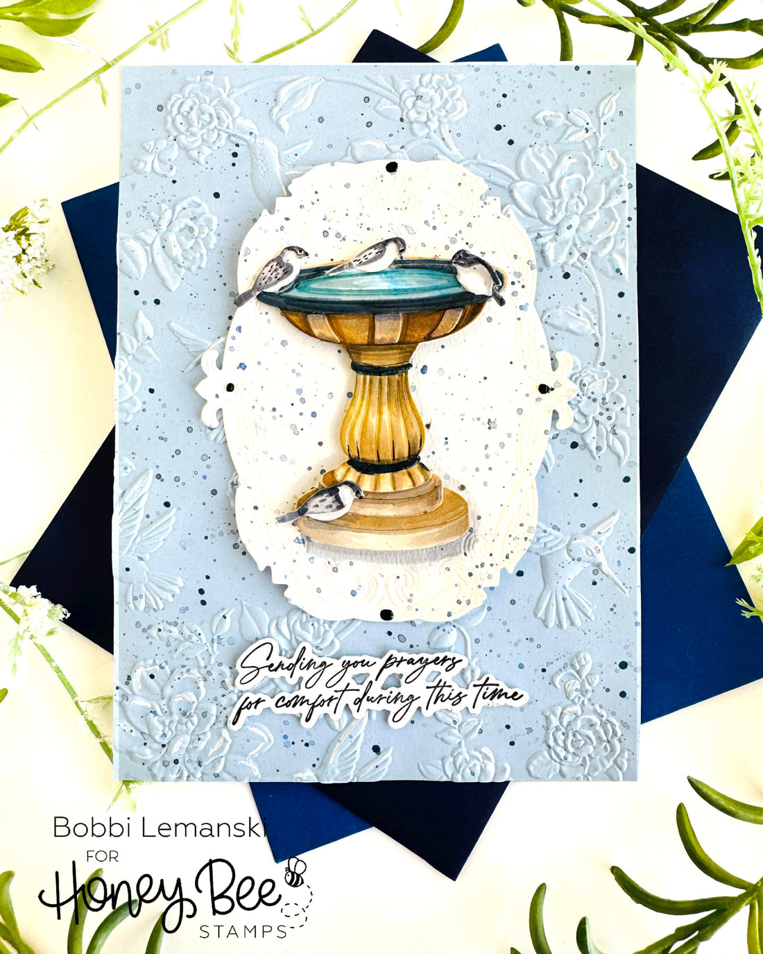Sending A Bird-Singing Sympathy - Honey Bee Stamps