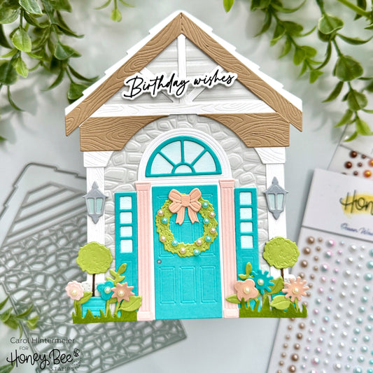 Spring Themed Lovely Layers: Front Porch Birthday Card - Honey Bee Stamps