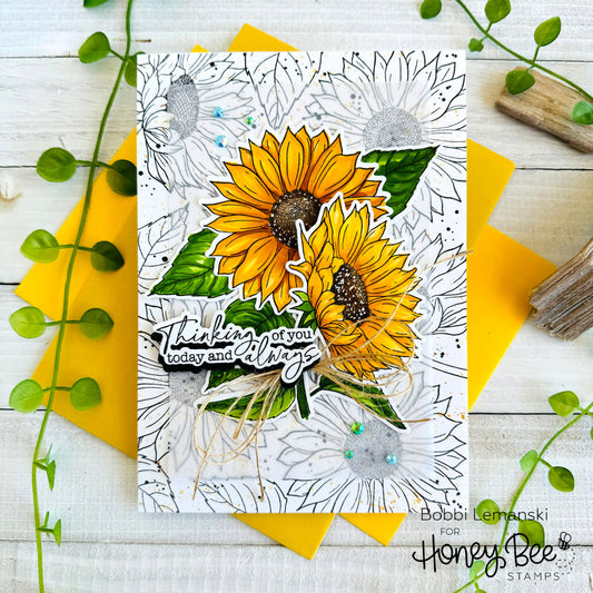 Sunflowers Bloom With Grace - Honey Bee Stamps