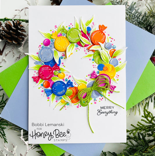 Sweet Wreath for the Holidays - Honey Bee Stamps