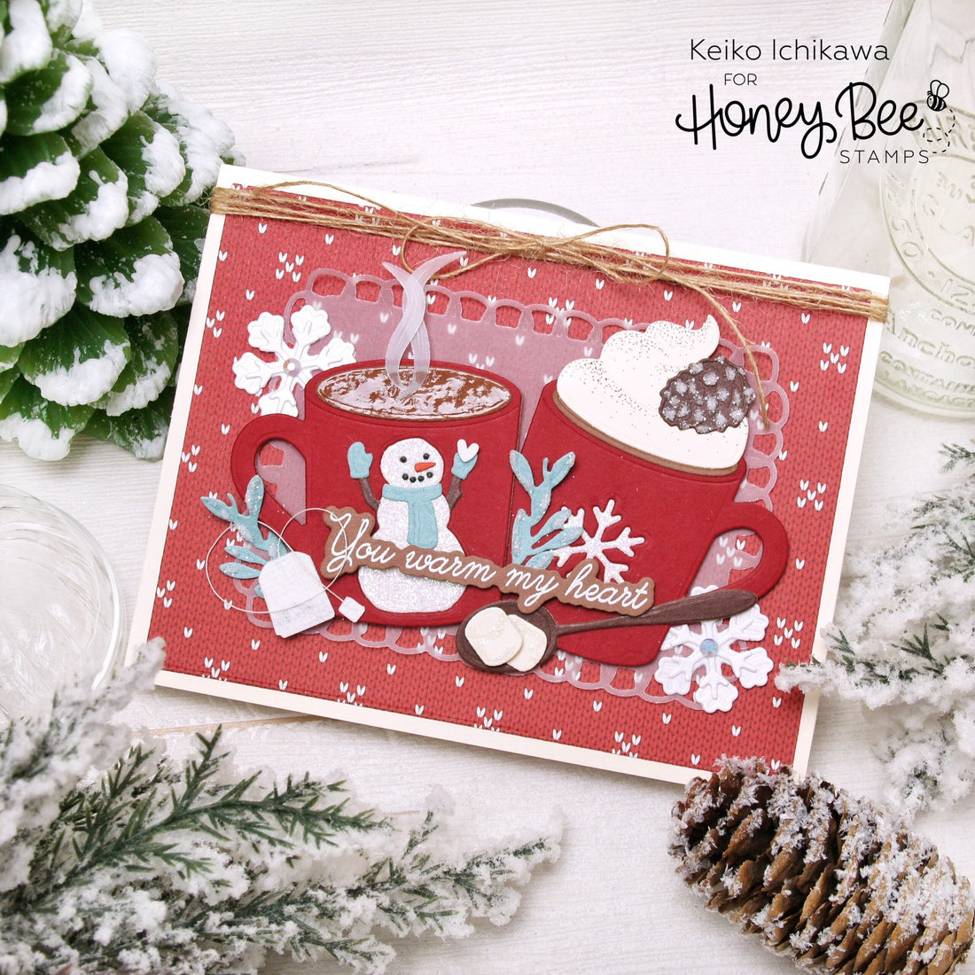 Winter Themed Coffee Card - Honey Bee Stamps