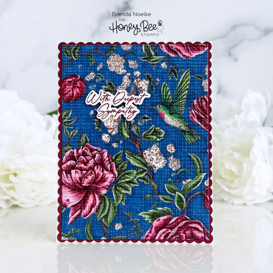 With Deepest Sympathy - Zelia's English Garden - Honey Bee Stamps
