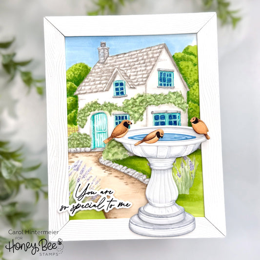 You Are So Special To Me - English Cottage Scene - Honey Bee Stamps