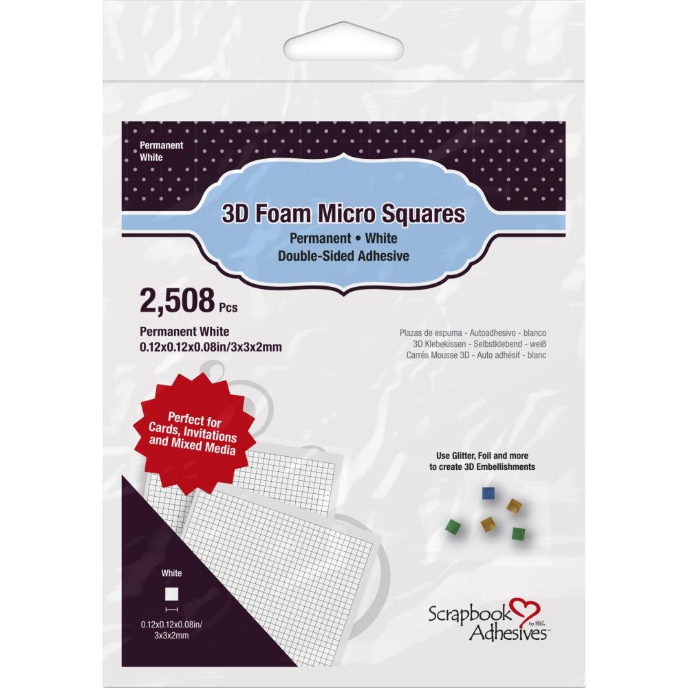 Scrapbook Adhesives 3D Foam Micro Squares - White