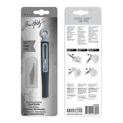 Tim Holtz Retractable Craft Knife with Cushion Grip, Includes 3 Blades
