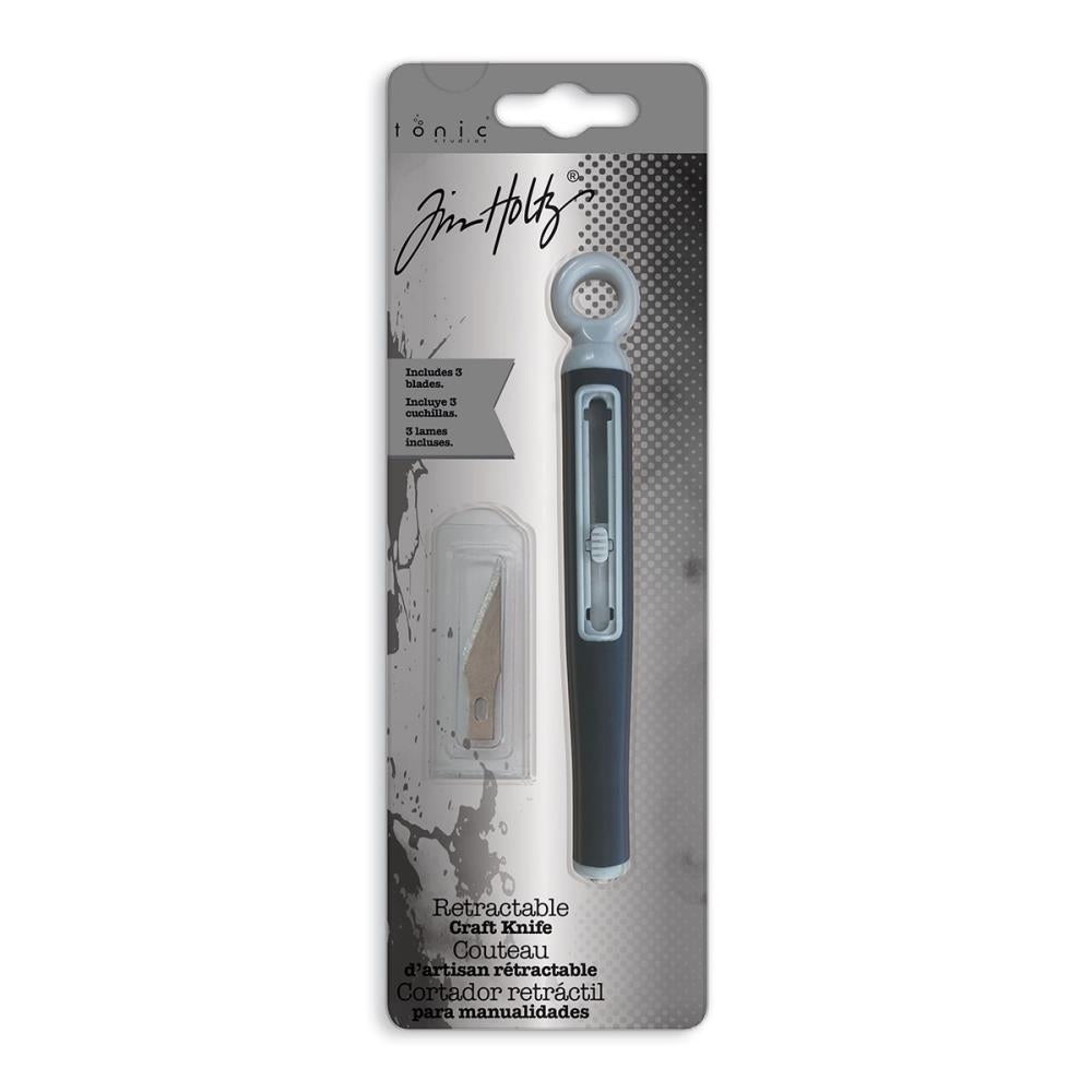 Tim Holtz Retractable Craft Knife with Cushion Grip, Includes 3 Blades