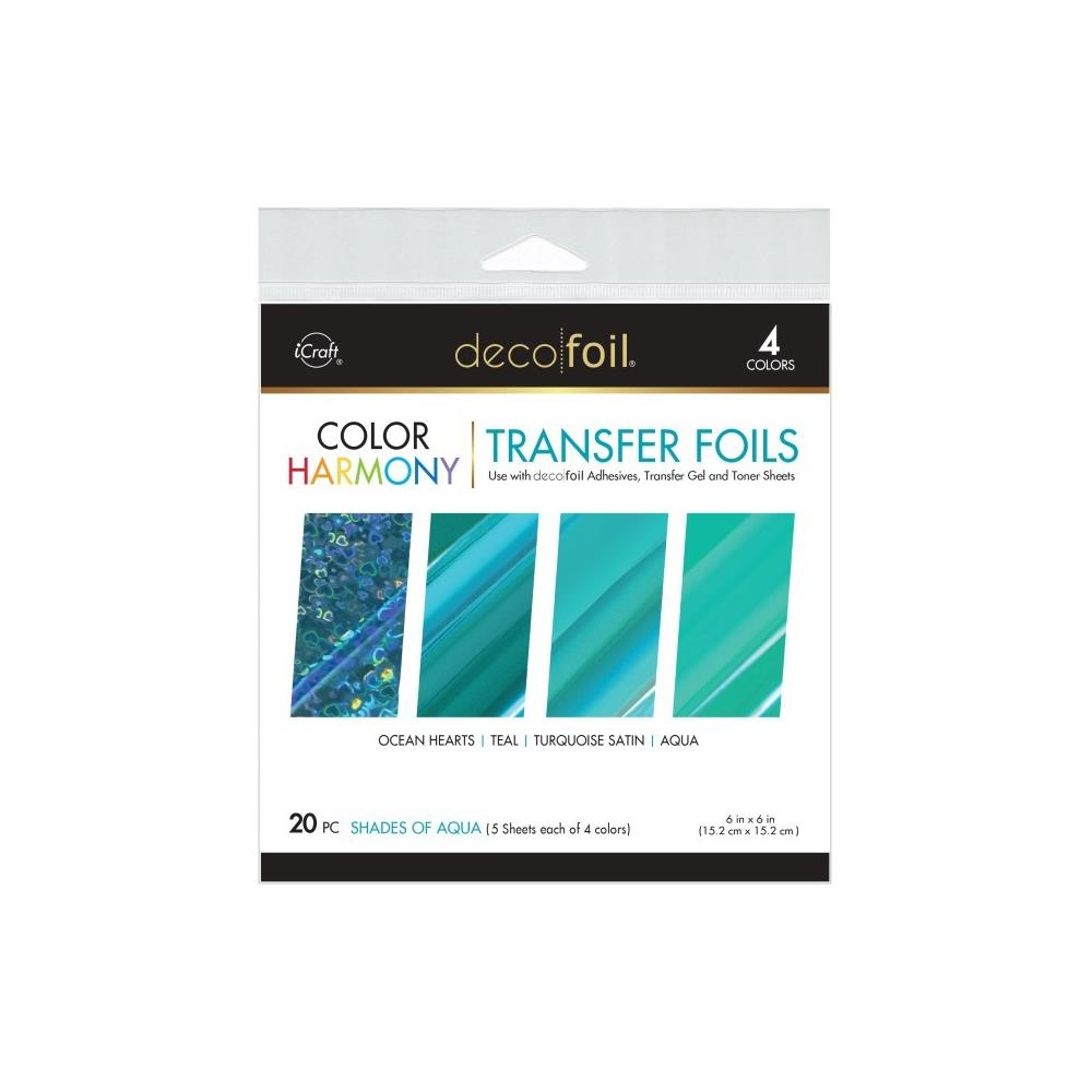 Deco Foil Color Of Harmony Transfer Foils - Shades Of Aqua 20 pc