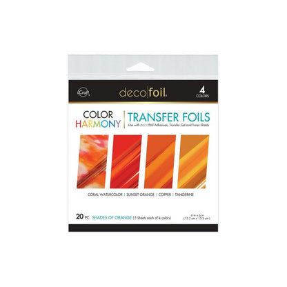 Deco Foil Color Of Harmony Transfer Foils - Shades Of Orange 20 pc