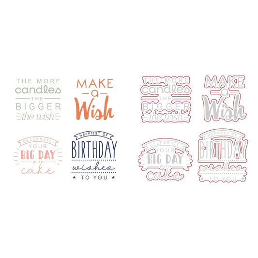 Big Bold Birthday Stamp Set and Coordinating Honey Cuts Bundle