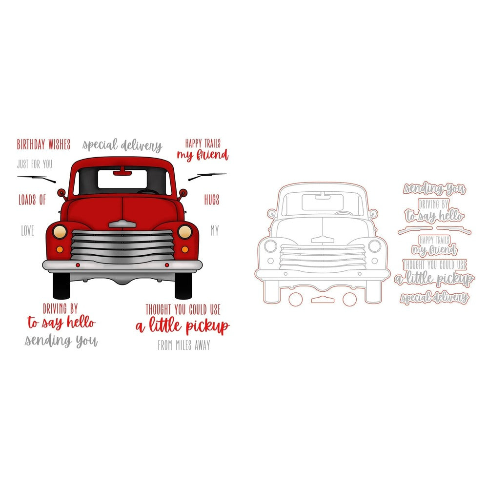 Big Pickup Cab Stamp Set and Coordinating Honey Cuts Bundle