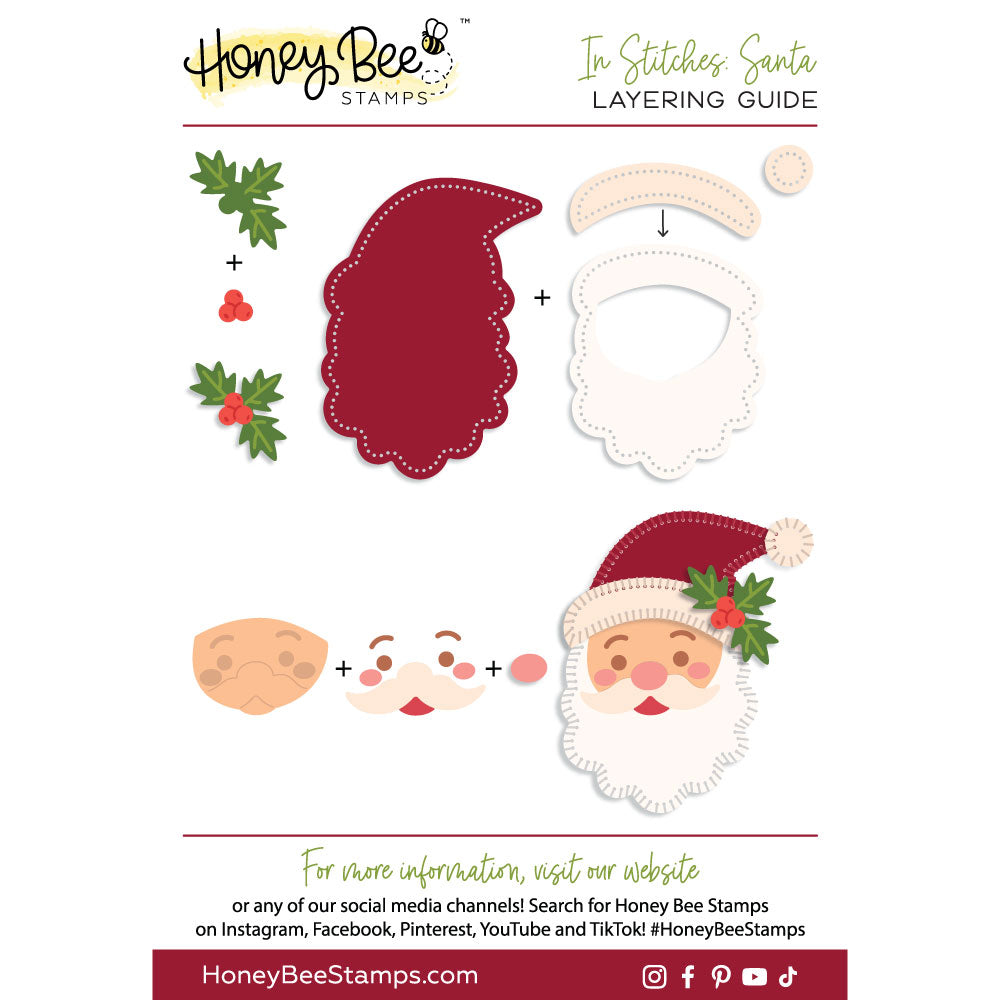 In Stitches: Santa die by Honey Bee Stamps, detail 2