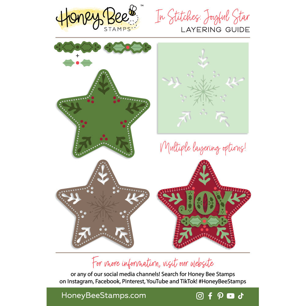 In Stitches: Joyful Star die by Honey Bee Stamps, detail 2