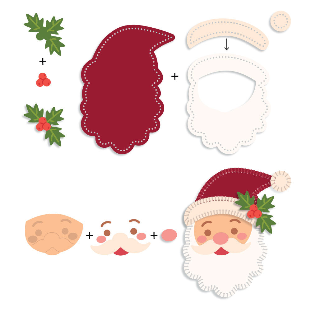 In Stitches: Santa die by Honey Bee Stamps, detail 3