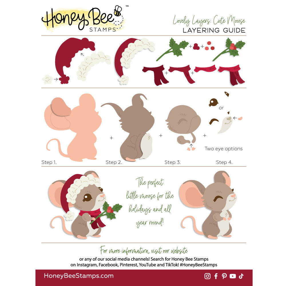 Lovely Layers: Cute Mouse die by Honey Bee Stamps, detail 2