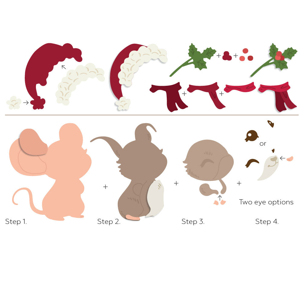 Lovely Layers: Cute Mouse die by Honey Bee Stamps, detail 3