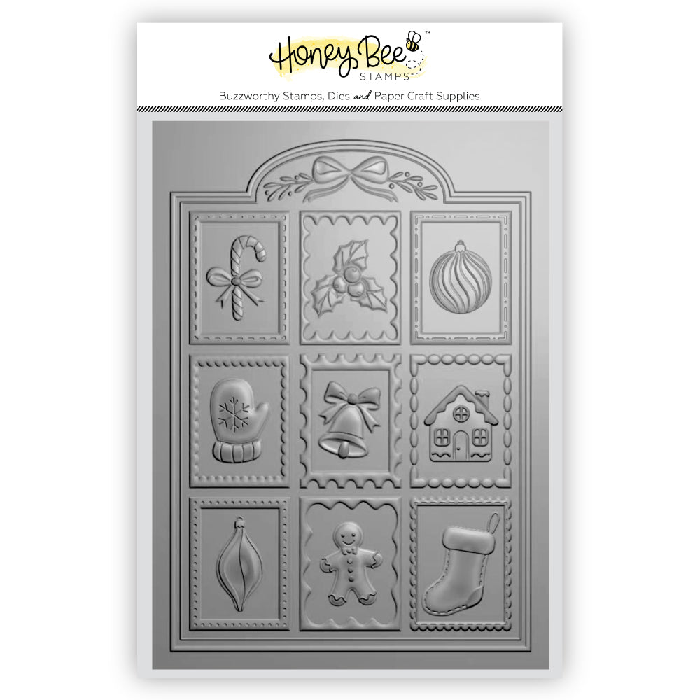 Holiday Keepsakes 3D embossing folder by Honey Bee Stamps