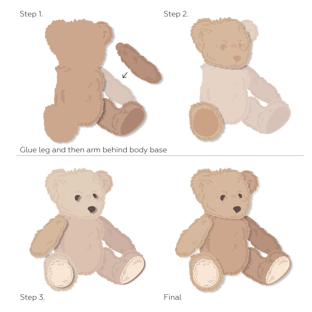 Lovely Layers: Teddy Bear die by Honey Bee Stamps, detail 3