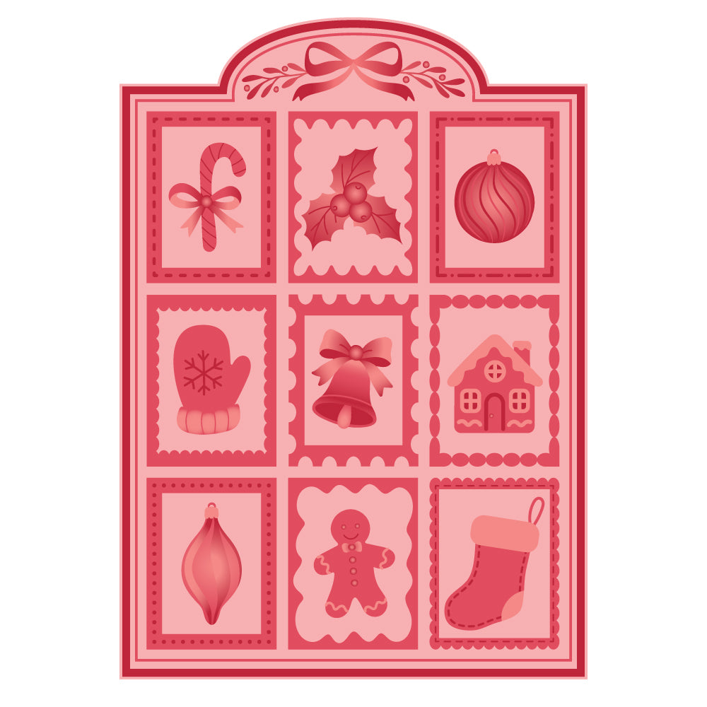 Holiday Keepsakes 3D embossing folder by Honey Bee Stamps, detail 2