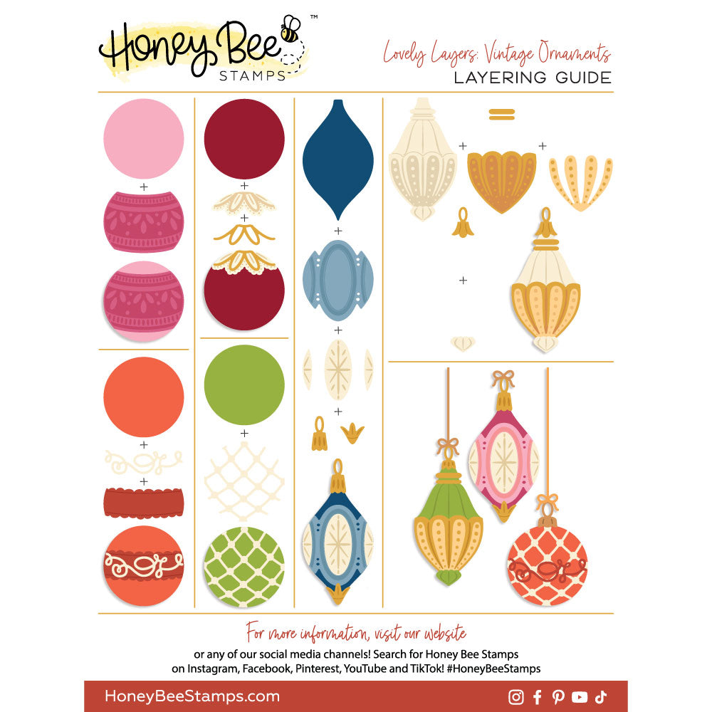 Lovely Layers: Vintage Ornament die by Honey Bee Stamps, detail 2