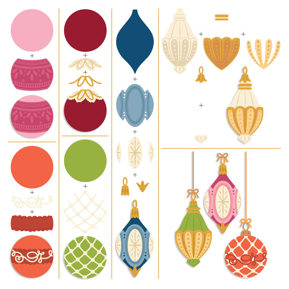 Lovely Layers: Vintage Ornament die by Honey Bee Stamps, detail 3