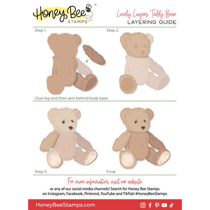 Lovely Layers: Teddy Bear die by Honey Bee Stamps, detail 2
