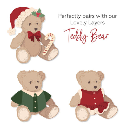 Lovely Layers: Teddy Bear Holiday Add-On die by Honey Bee Stamps