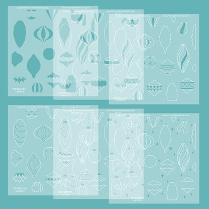 Decked Out stencil set by Honey Bee Stamps, detail 2