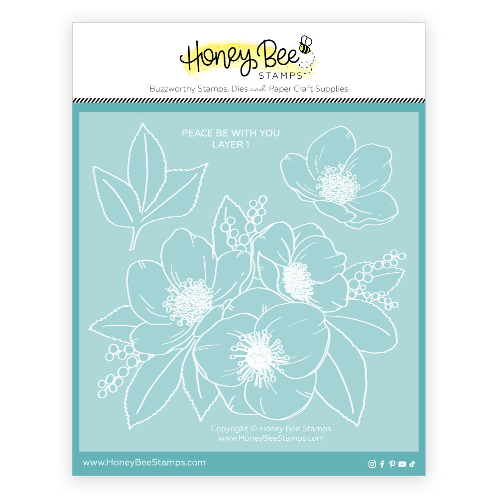 Peace Be With You stencil set by Honey Bee Stamps