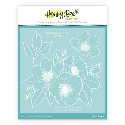 Peace Be With You stencil set by Honey Bee Stamps