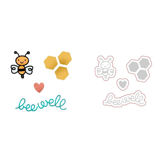 Bee Well Stamp Set and Coordinating Honey Cuts Bundle