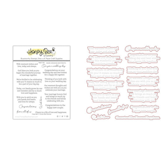 Inside: Wedding Sentiments Stamp Set and Coordinating Honey Cuts Bundle