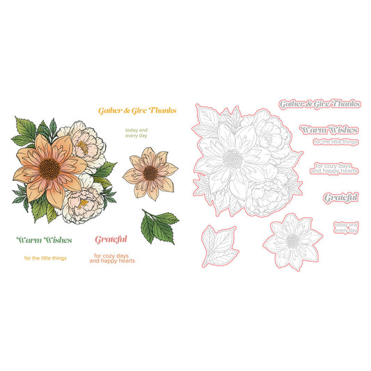 Gather & Give Thanks Stamp Set and Coordinating Honey Cuts Bundle