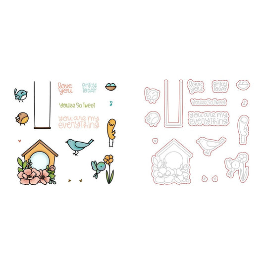Tweeties Stamp Set and Coordinating Honey Cuts Bundle