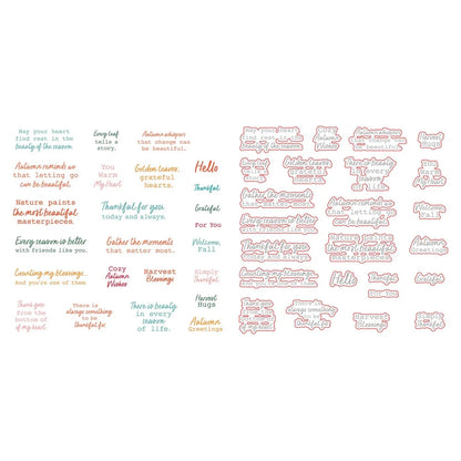 Keepsake Sentiments: Fall Stamp Set and Coordinating Honey Cuts Bundle by Honey Bee Stamps