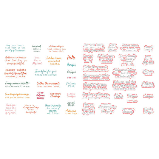 Keepsake Sentiments: Fall Stamp Set and Coordinating Honey Cuts Bundle