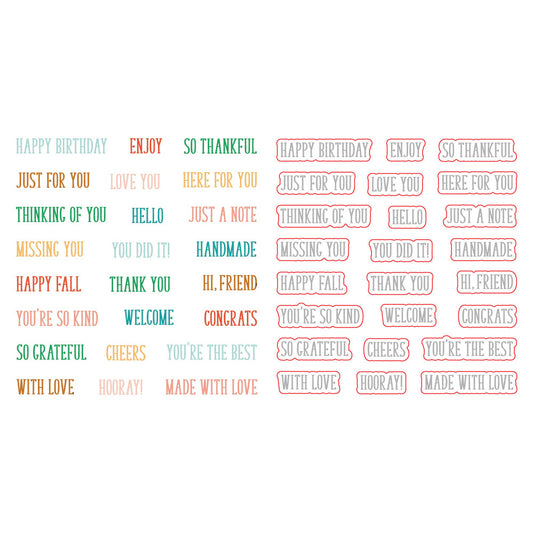 Little Labels Stamp Set and Coordinating Honey Cuts Bundle