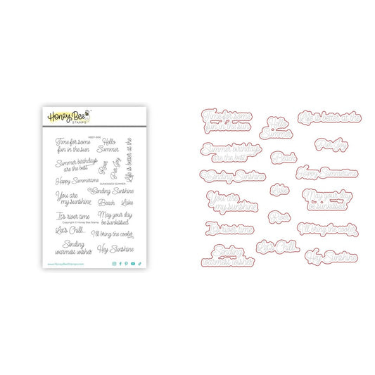 Sunkissed Summer Stamp Set and Coordinating Honey Cuts Bundle