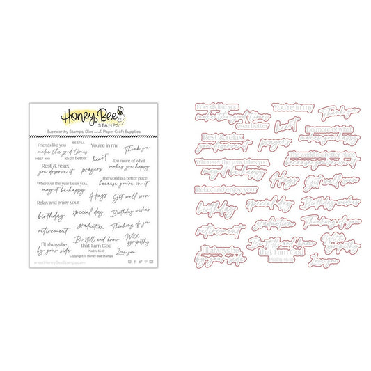 Be Still Stamp Set and Coordinating Honey Cuts Bundle